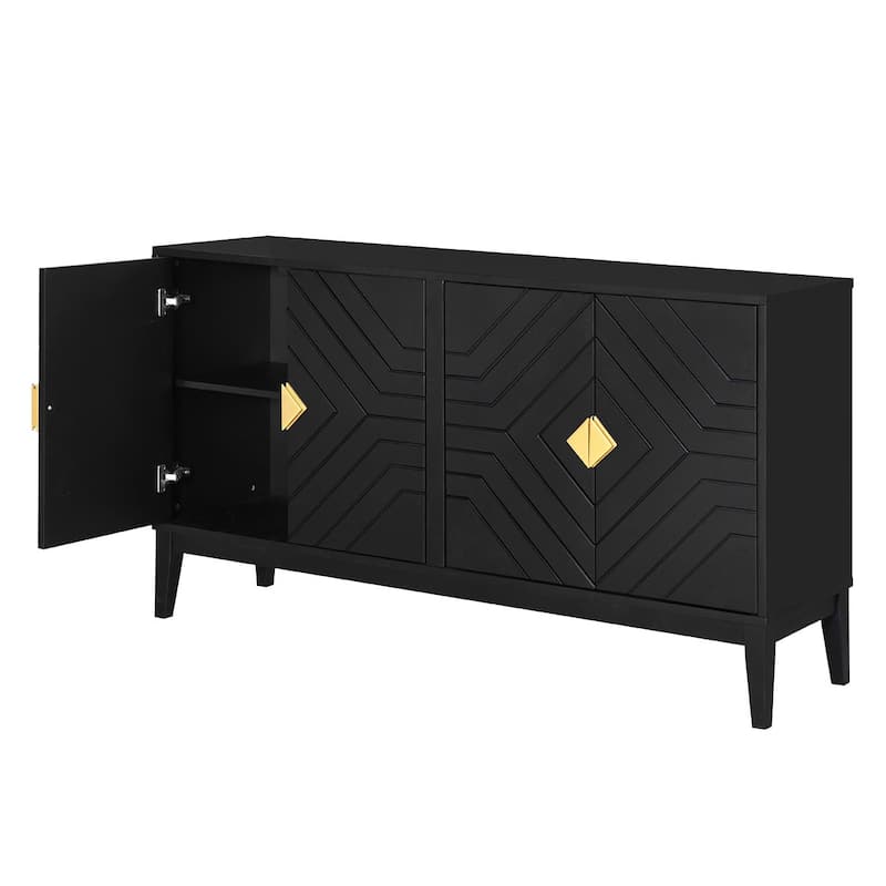 4-Door Sideboard Storage Cabinet