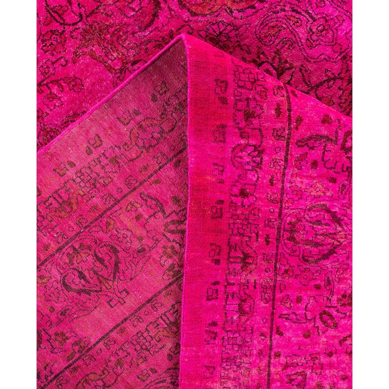 Overdyed One-of-a-Kind Hand-Knotted Area Rug - Pink - 8' 2" x 10' 4"