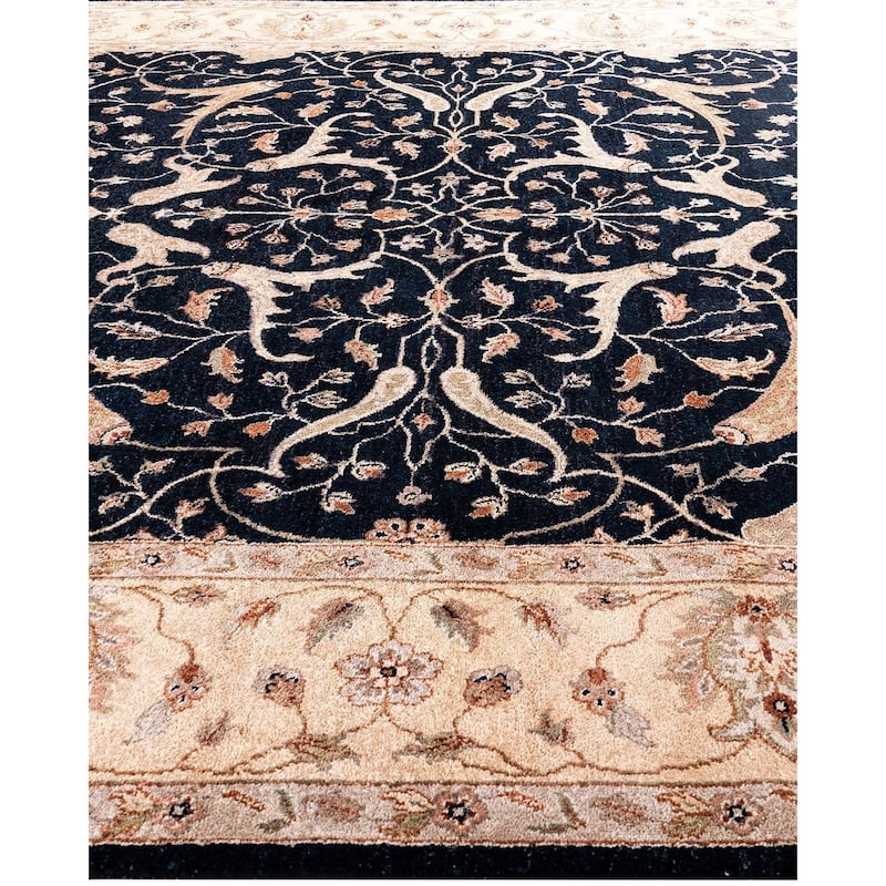 Kashan One-of-a-Kind Handmade Area Rug, Black - 9' 2" x 12' 0"