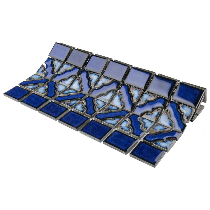 Merola Tile Tower Cobalt Delta 12" x 12-1/8" Porcelain Floor and Wall Tile