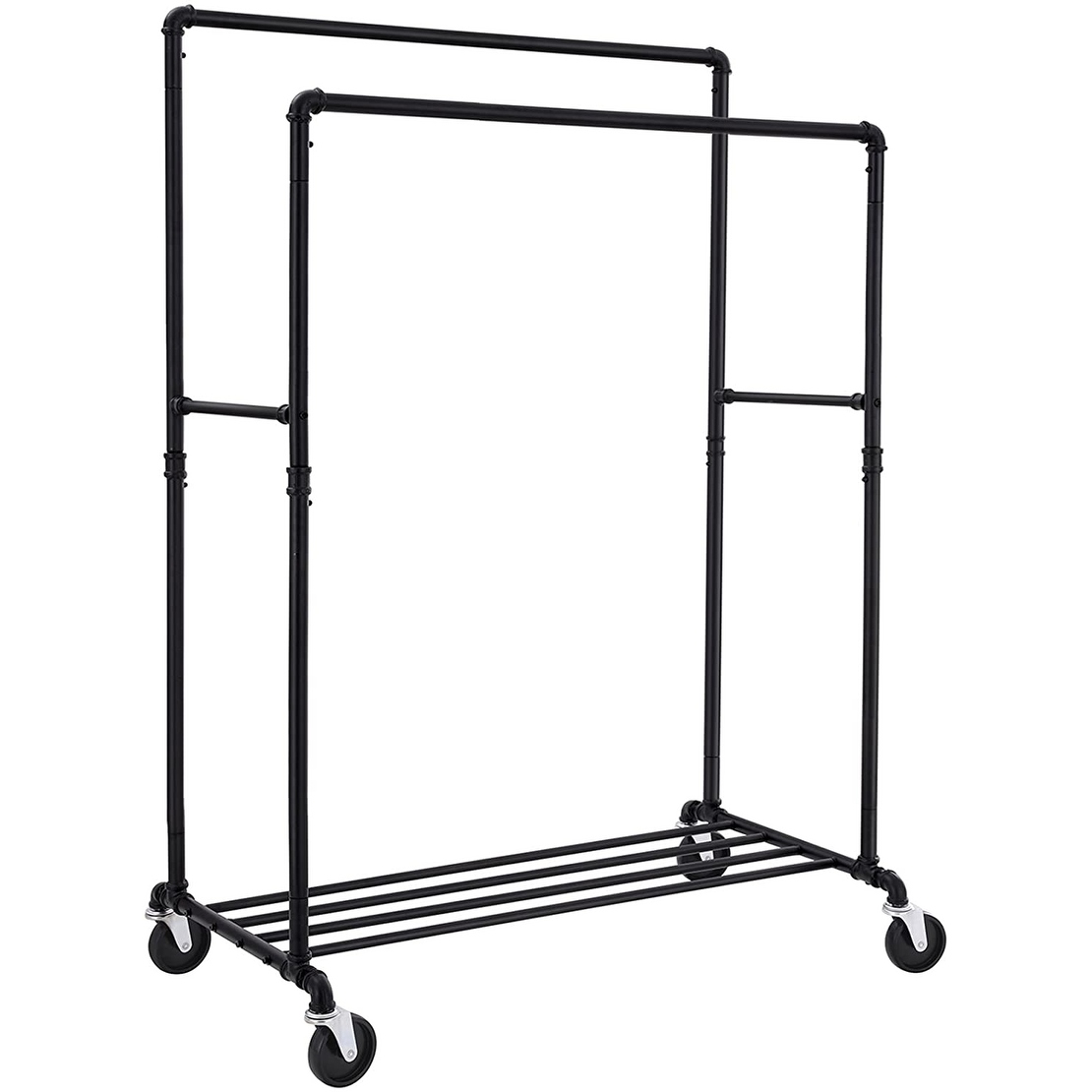 Metal tube hanging on sale rail