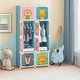 preview thumbnail 44 of 68, Kids Wardrobe Closet with Hanging Section and Cute Doors