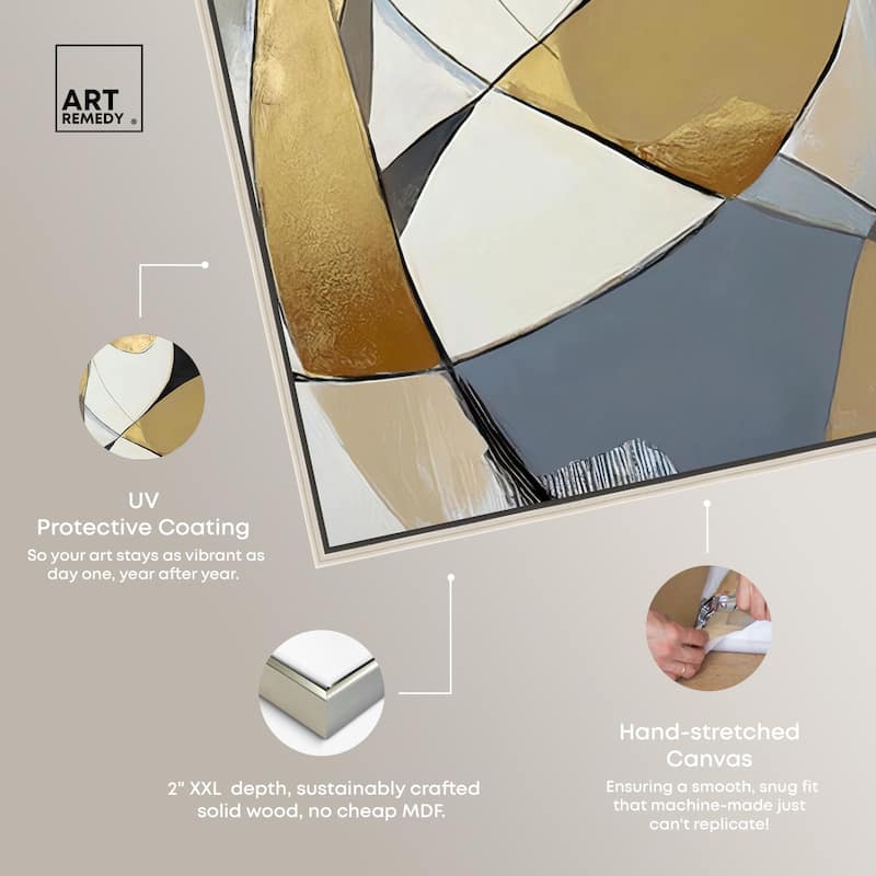 Gold Leaf Contours Canvas by Art Remedy