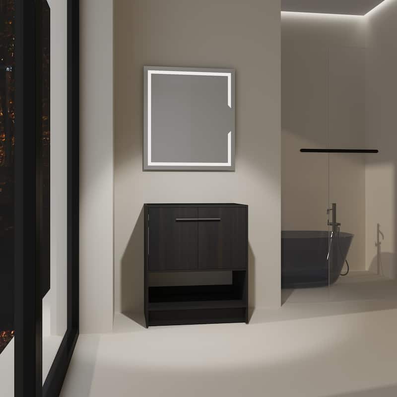 30" Bathroom Vanity, 2 doors, Freestanding Bathroom Cabinet Vanity, Plywood (Excluding Sink)