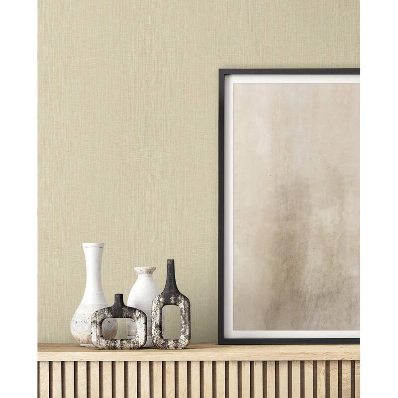 Seabrook Designs Natural Tether Embossed Vinyl Unpasted Wallpaper
