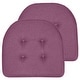 preview thumbnail 11 of 31, Sweet Home Collection Solid Color U-Shaped Memory Foam Chair Cushions - 16"x17" Set of 2 - Purple