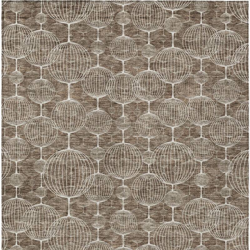 HomeRoots Geometric Transitional Rectangle Outdoor Rug