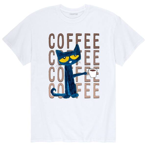 Shop Pete The Cat Pete With Coffee Adult Short Sleeve Tee