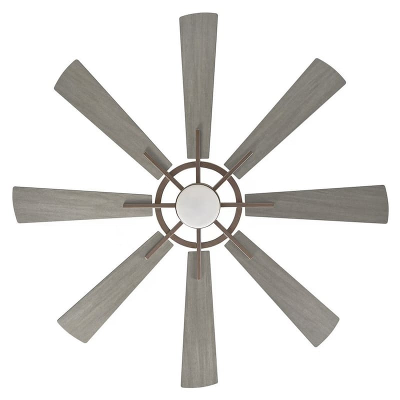 60" Farmhouse 8-Blade Large Windmill Ceiling Fan with Light and Remote