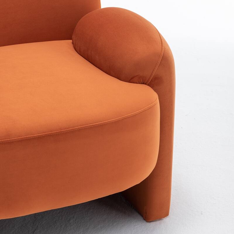 SEYNAR Modern Glam Velvet Thickened Seat Cushion Accent Chair