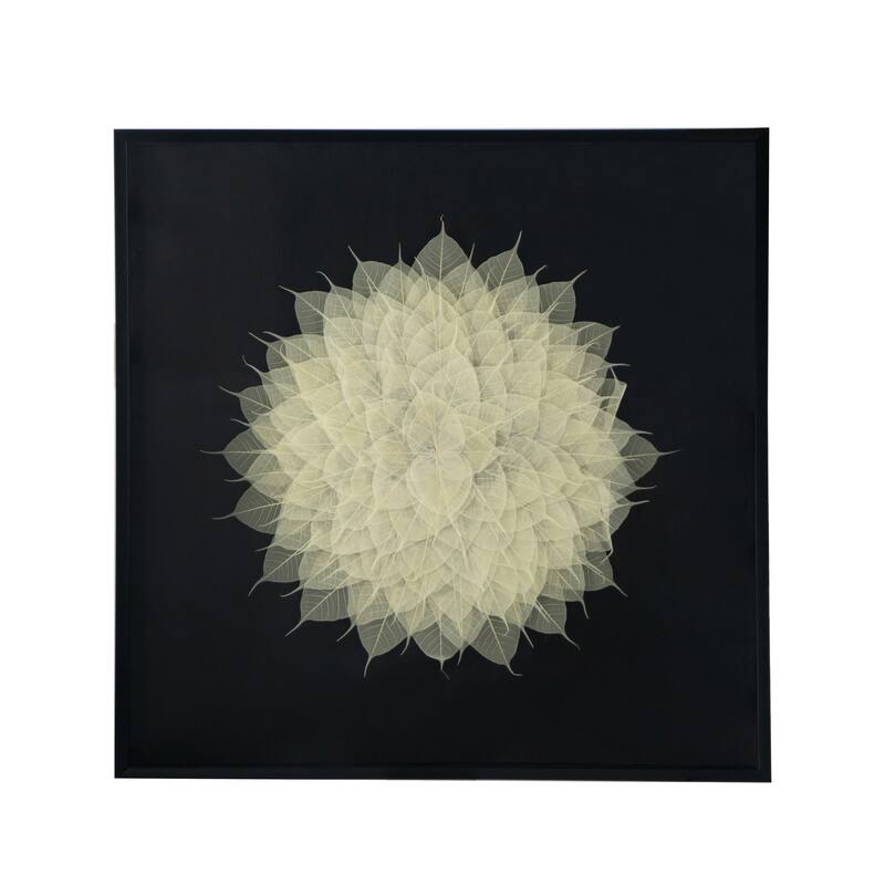 39.5x1x39.5" Camilla Square Shadow Box Wall Décor - Black White