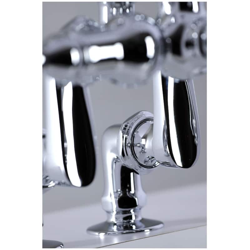 Kingston Brass Vintage Deck Mounted Clawfoot Tub Filler with Built-In