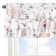 preview thumbnail 4 of 4, Pink and Grey Watercolor Floral Window Curtain Valance - Blush Gray White Shabby Chic Rose Flower Polka Dot Tiered Ruffled