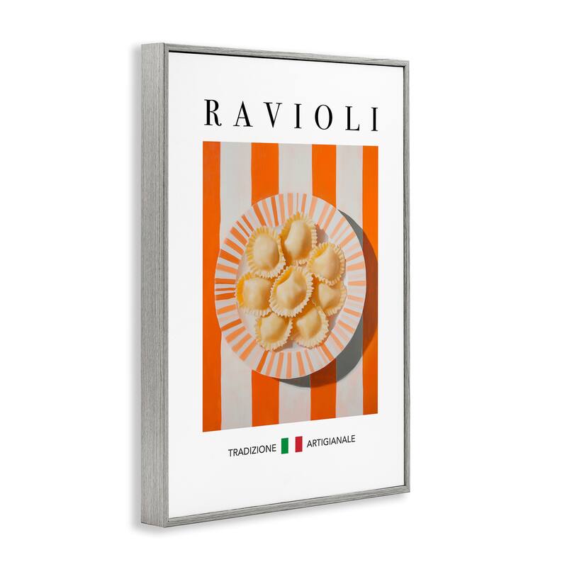 Stupell Traditional Ravioli Pasta Framed Giclee Art Design By Andreas Magnusson