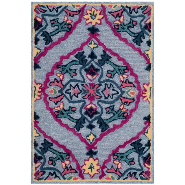 SAFAVIEH Handmade Bellagio Junie Medallion Wool Rug - 2'3" x 5' - Blue