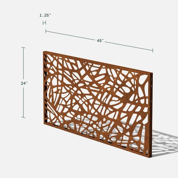 dimension image slide 0 of 8, Veradek Corten Steel Screen Panel