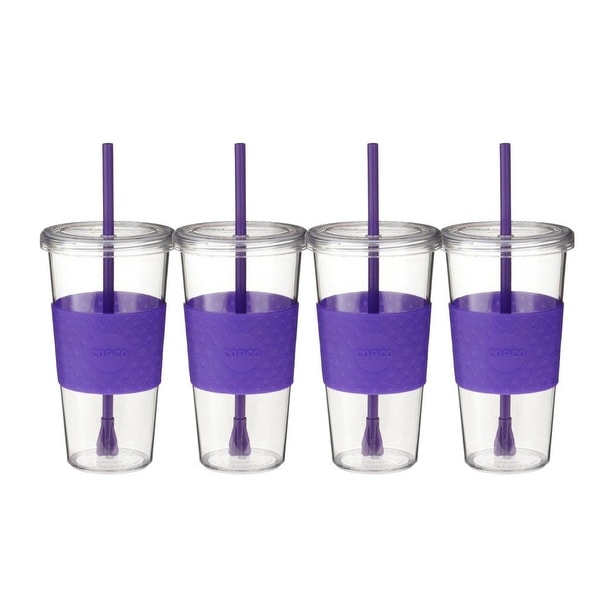 Shop 4 Pack Copco Sierra Cold Tumbler Togo Cup With Straw 24 Ounce