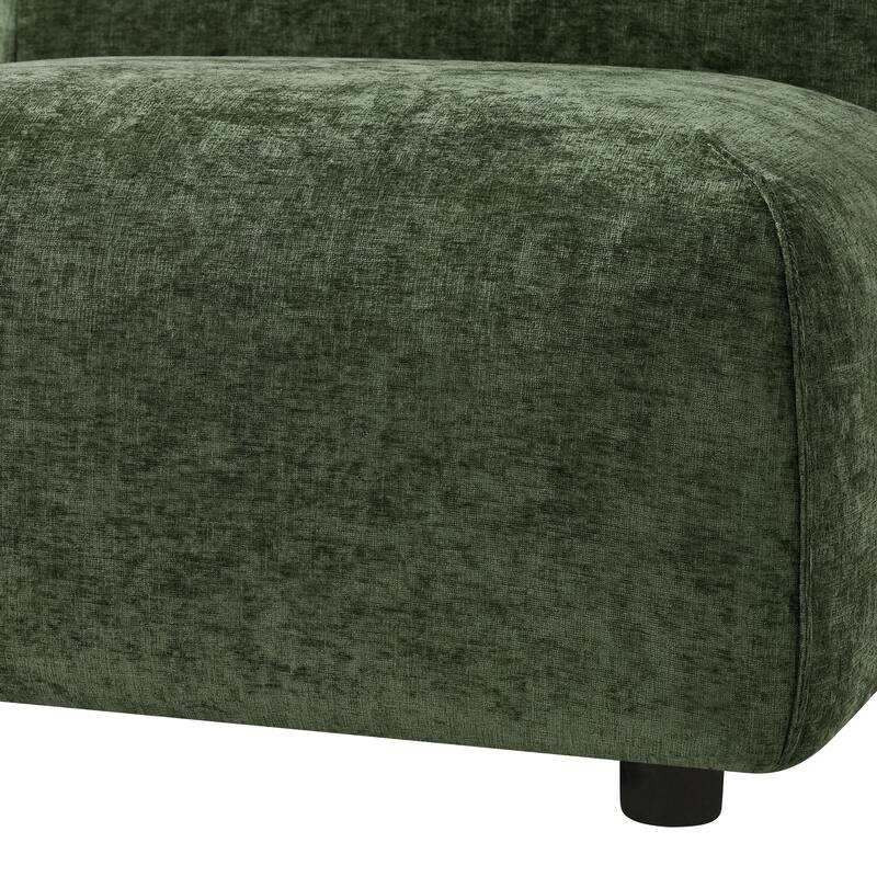 Christopher Knight Home - Marcella Modern Plush Upholstered Accent Chair with Curved Padded Back and Non-slip Feet