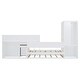 preview thumbnail 10 of 13, White Twin Size Platform Beds Bunk Bed with Trundle, Wardrobe and Desk