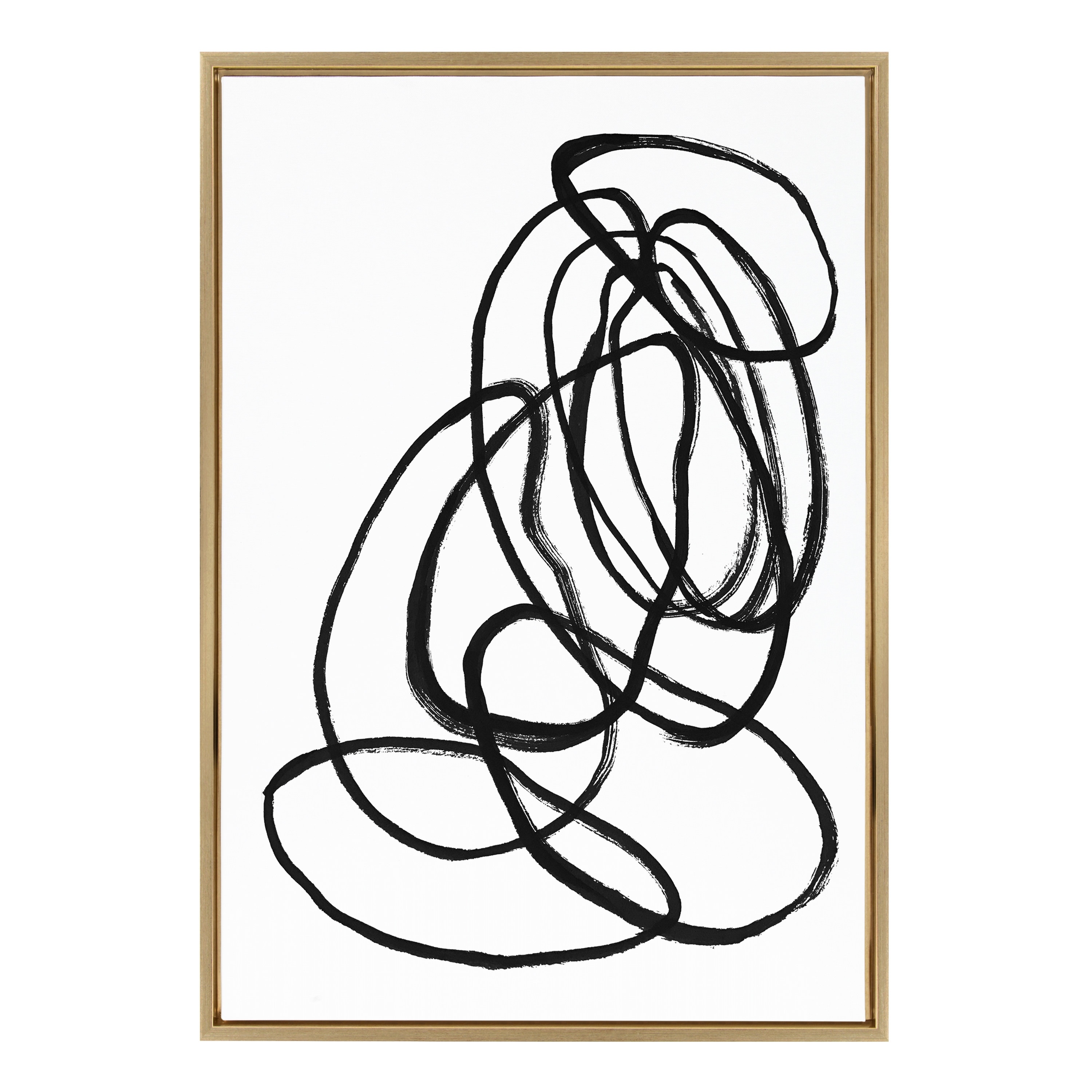 Kate and Laurel Sylvie Ring of Light 2 Framed Canvas by Nikki Chu