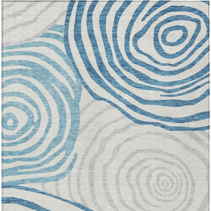 HomeRoots Abstract Transitional Rectangle Outdoor Rug