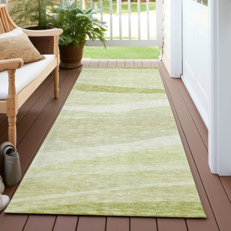 Machine Washable Indoor/ Outdoor Contemporary Deco Chantille Rug