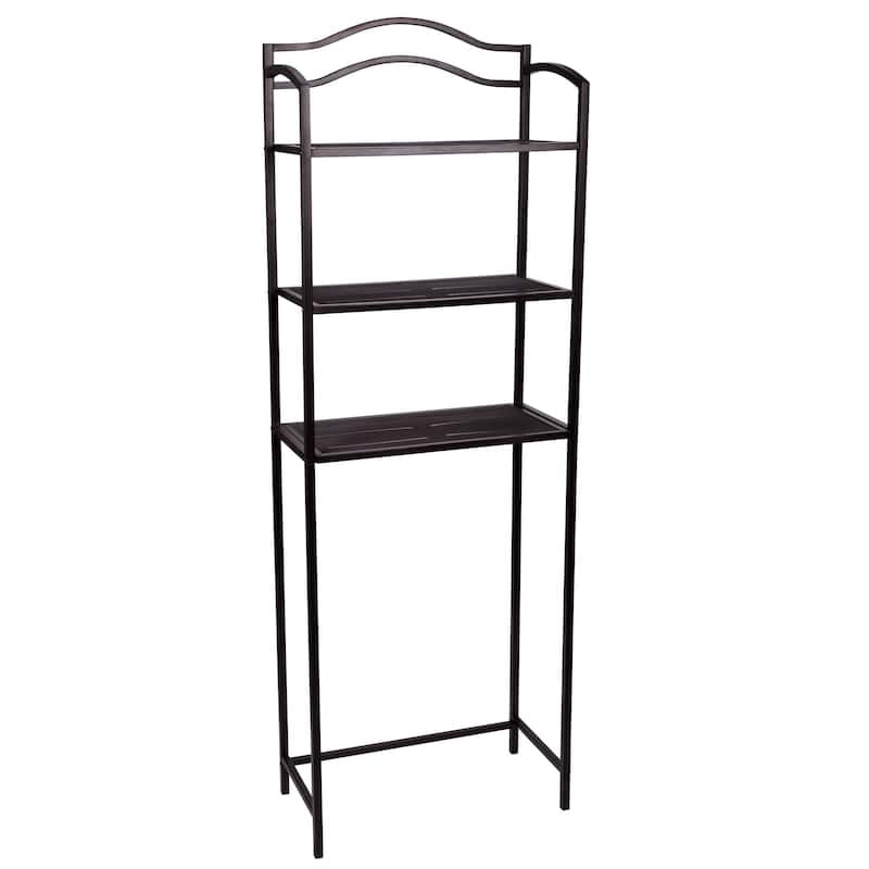 Household Essentials 3-Tier Over the Toilet Storage Shelf - 11.0"L x 23.5"W x 65.5"H - Espresso Brown
