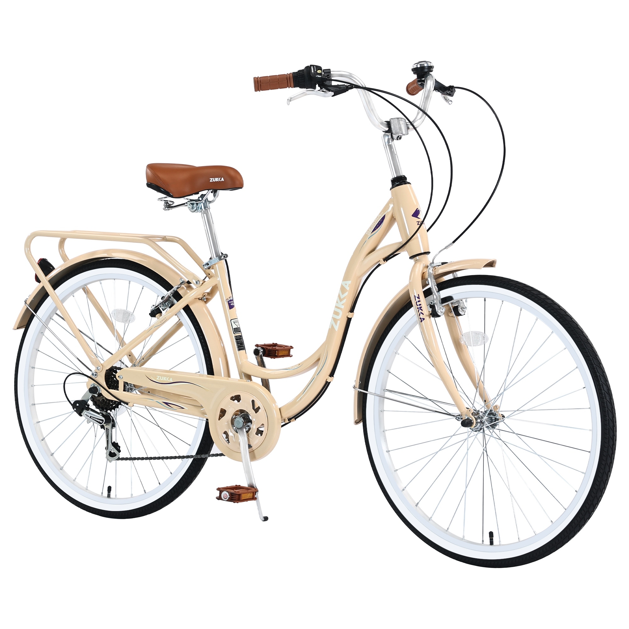 Ladies Bike Road Bikes Beach Bikes City Bikes Commuter Bikes 7 Speed with Rear Bike Rack for Different Road Surfaces Bed Bath Beyond 41273244