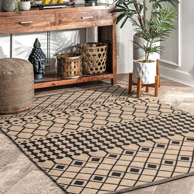 Nuloom Anika Moroccan Hand Woven Jute Area Rug