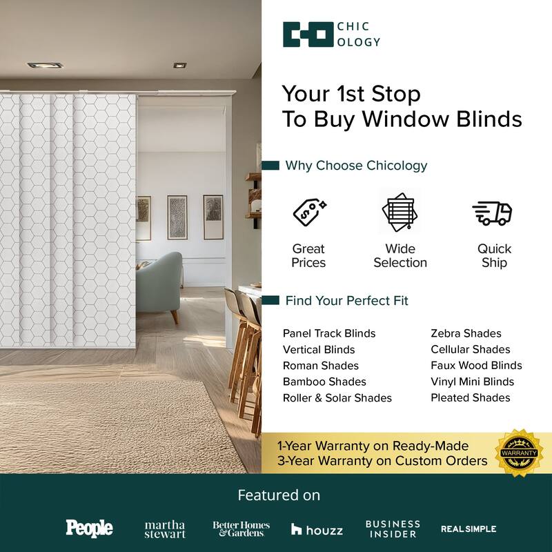 CHICOLOGY Adjustable Sliding Panels, 4-Rail Track, for Large Windows