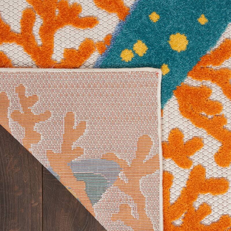 Nourison Aloha Coastal Beach Starfish Indoor/Outdoor Area Rug
