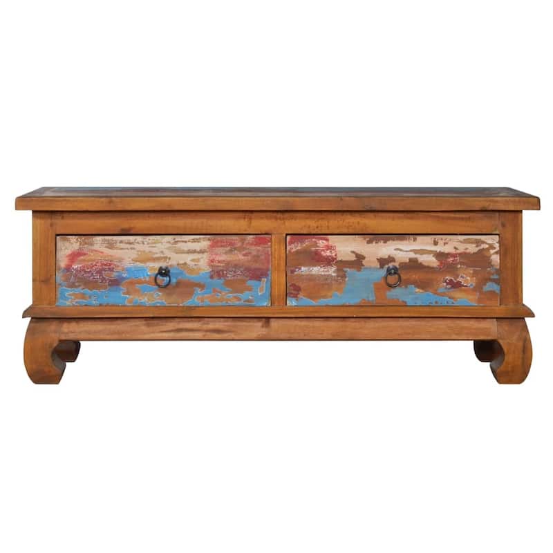 vidaXL TV Stand 43.3"x13.8"x15.7" Reclaimed Teak Wood