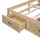 preview thumbnail 7 of 52, Full/Queen Size Platform Bed with 6 Storage Drawers, Wooden Bedframe, Storage Bed, Headboard Not Include, for Kids/Teens/Adults