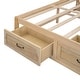 preview thumbnail 7 of 52, Platform Bed with 6 Storage Drawers, Wooden Bedframe, Full/Queen Size