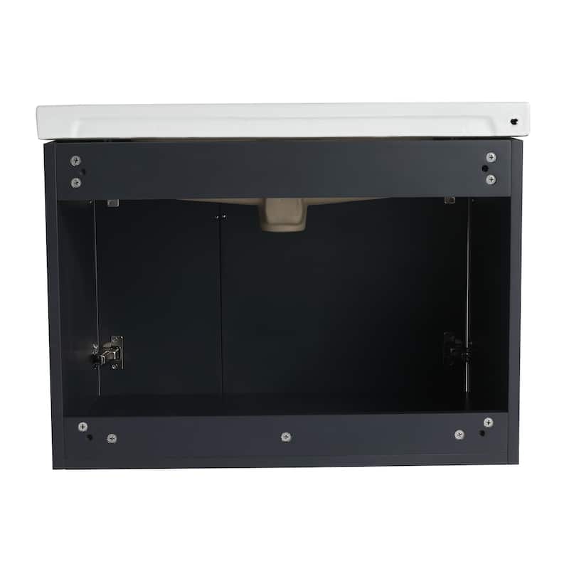 28" Floating Bathroom Vanity with Sink,Wall Mounted Bathroom Vanity with Soft Close Door
