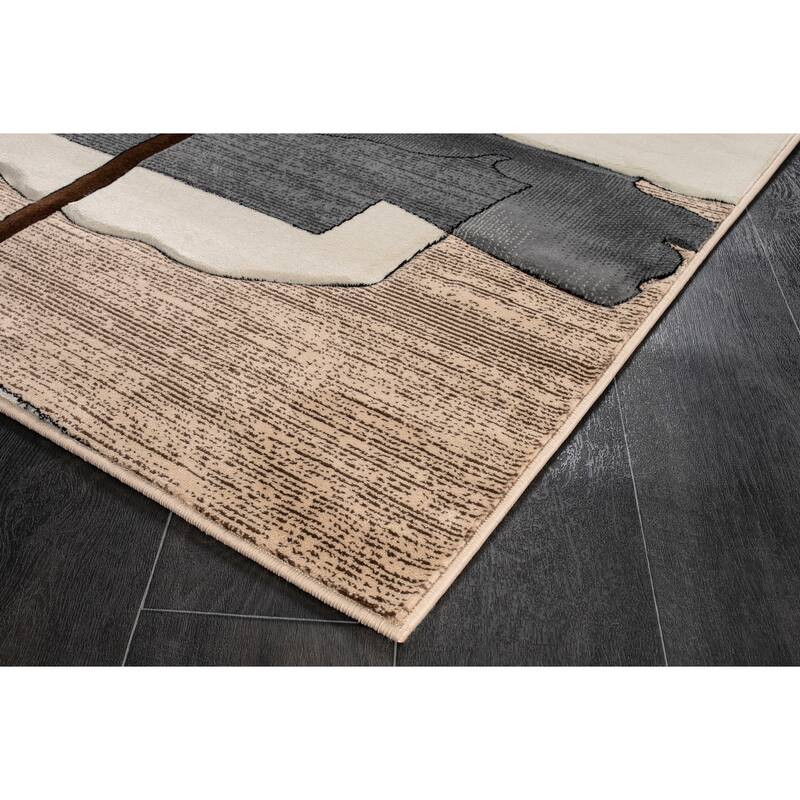 Rhodes Collection Abstract Area Rug