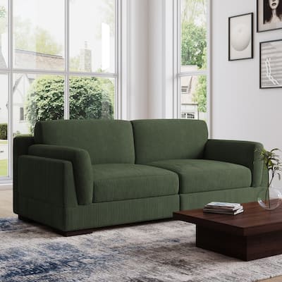 90" Loveseat Sofa Modern and Cozy Corduroy Couch