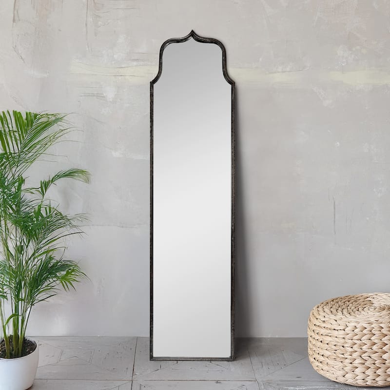 Arched Metal Framed Wall Mirror