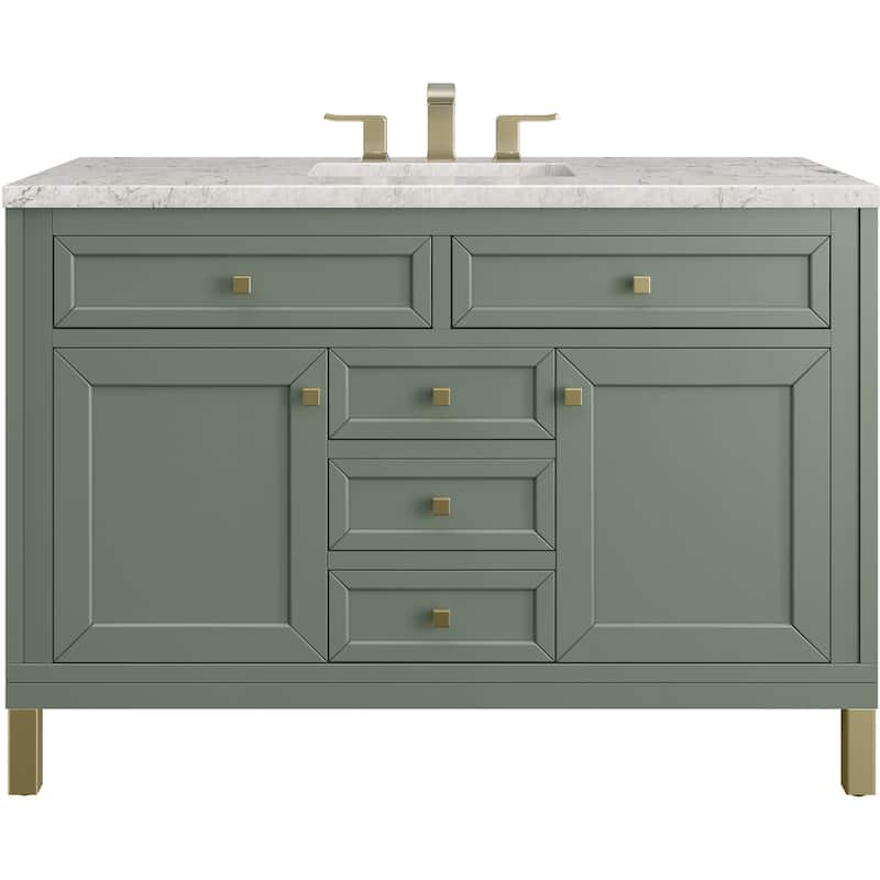 James Martin Vanities 503-V48-FEJP Chicago 48" Free Standing Single - Smokey Celadon
