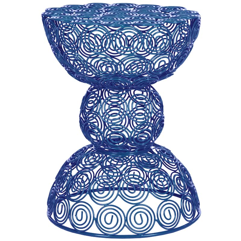 SAFAVIEH Ankje Stool - 13Wx13Dx18H - Dark Blue