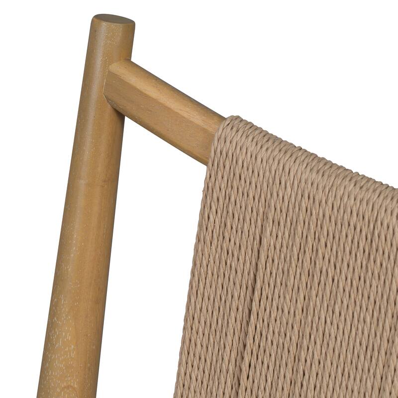 Christopher Knight Home - Mid-Century Set of 2 Upholstered Dining Chair with Woven Paper Rope Back