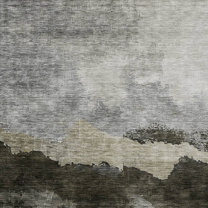 HomeRoots Abstract Transitional Rectangle Outdoor Rug