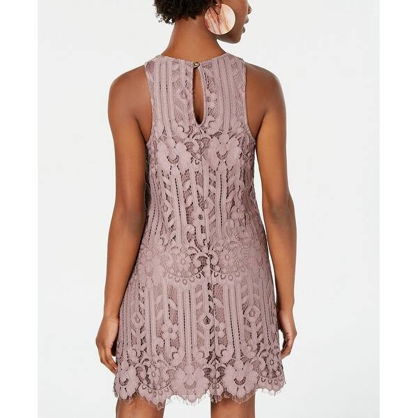 Speechless Women's Lace Scallop Hem Shift Dress Purple Size Medium - Bed  Bath & Beyond - 40579832