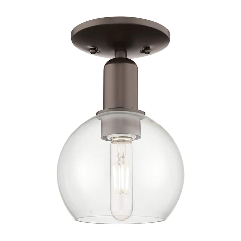 Innovations Lighting 716-1C-10-6 Athens Semi-Flush Athens 6" Wide - Oil Rubbed Bronze / Clear