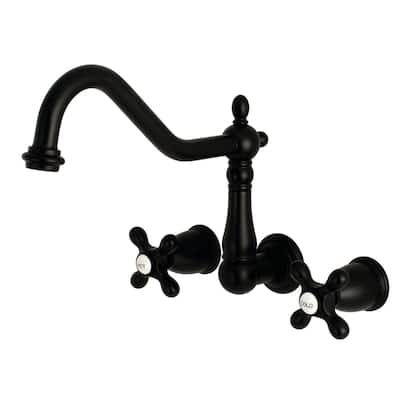 Kingston Brass Heritage 1.2 GPM Wall Mounted Bathroom Faucet with