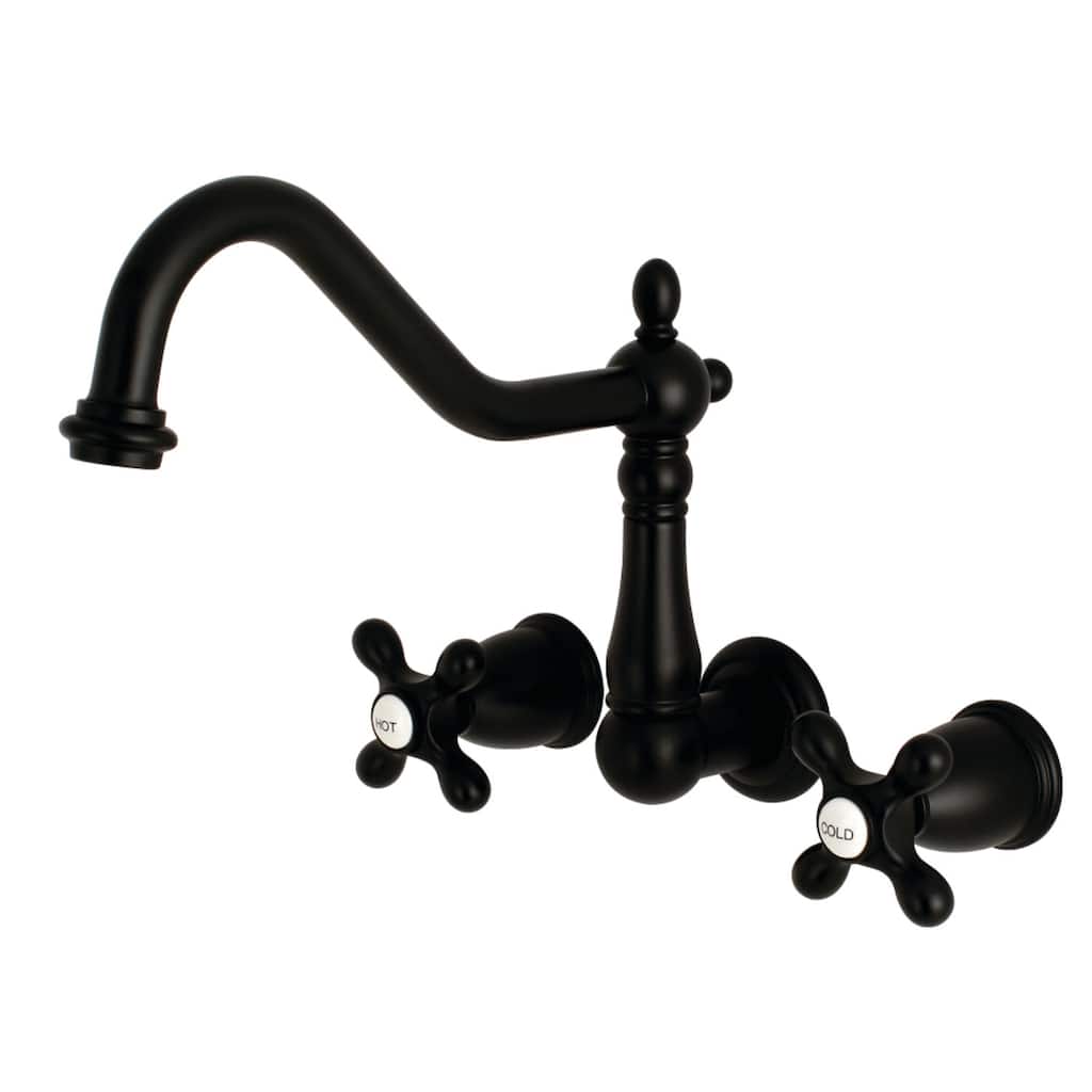Kingston Brass Heritage 1.2 GPM Wall Mounted Bathroom Faucet with