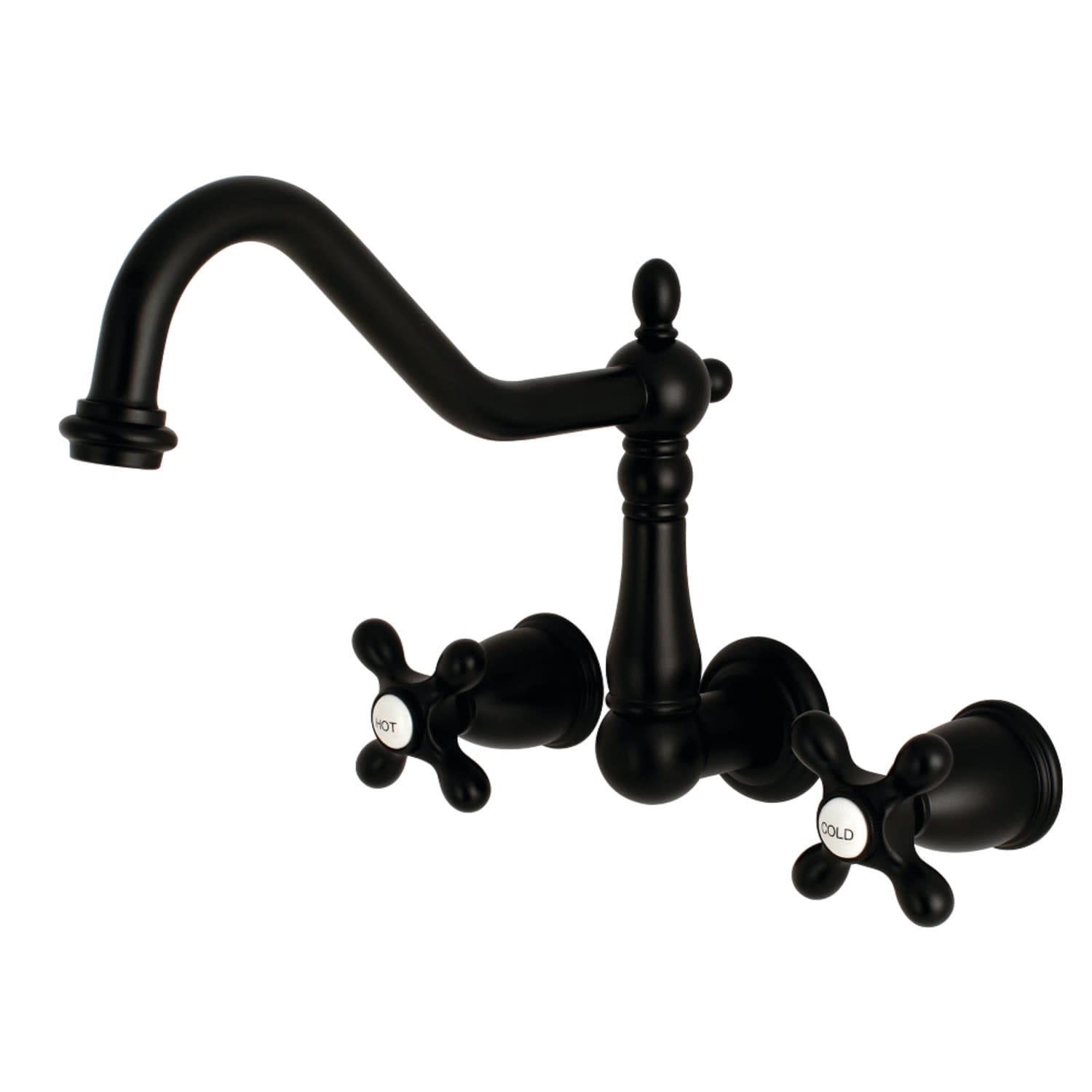 Kingston Brass Heritage 1.2 GPM Wall Mounted Bathroom Faucet with