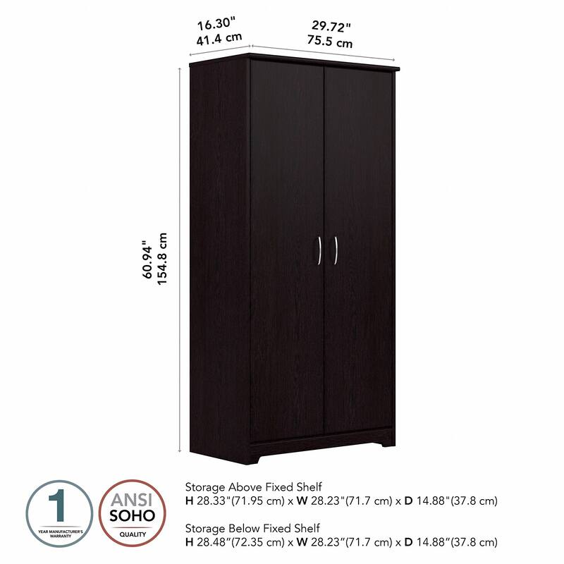 Cabot Tall Storage Cabinet with Doors by Bush Furniture