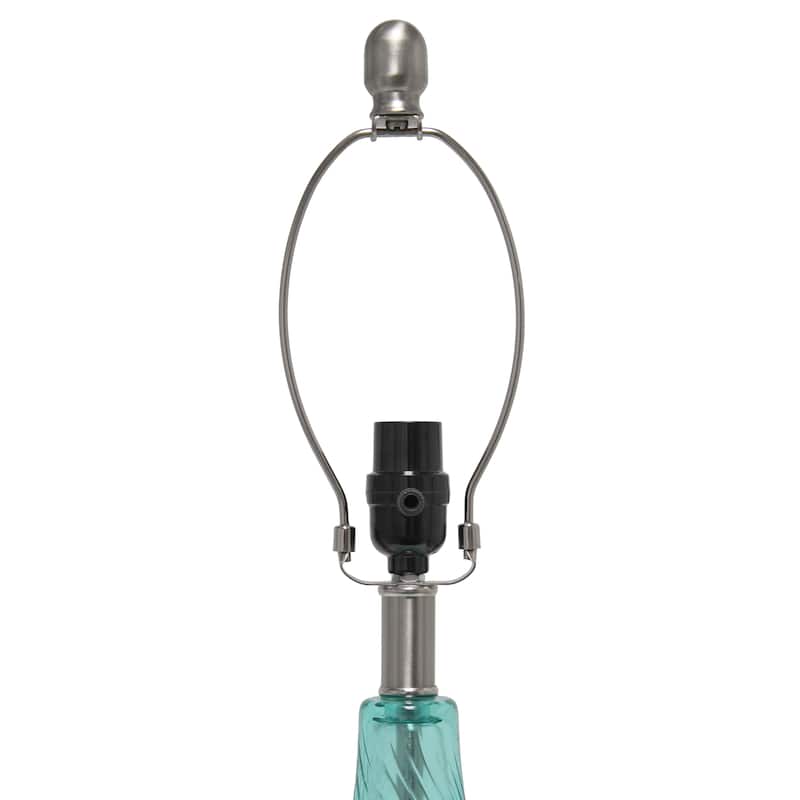 24" Classix Contemporary Wavy Colored Glass Table Lamp