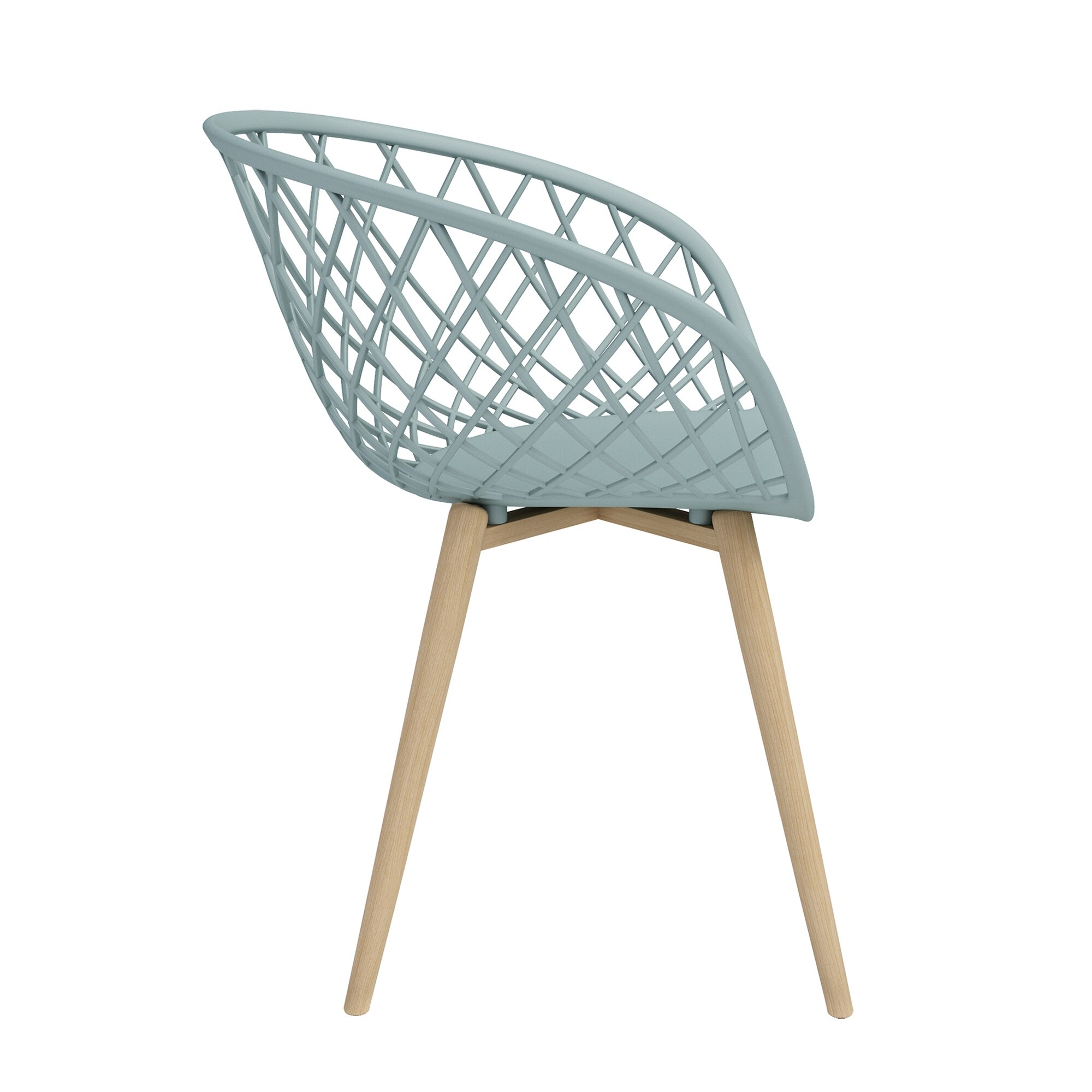 Jamesdar Kurv Mid Century Modern Lightweight Mini Chair Set of 2